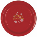 9" Coated Paper Plate - Red